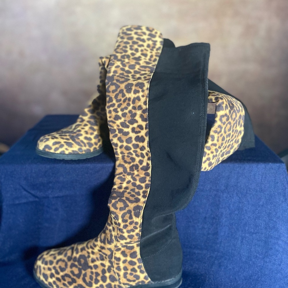 Unisa Over the Knee Boots Brown and Black